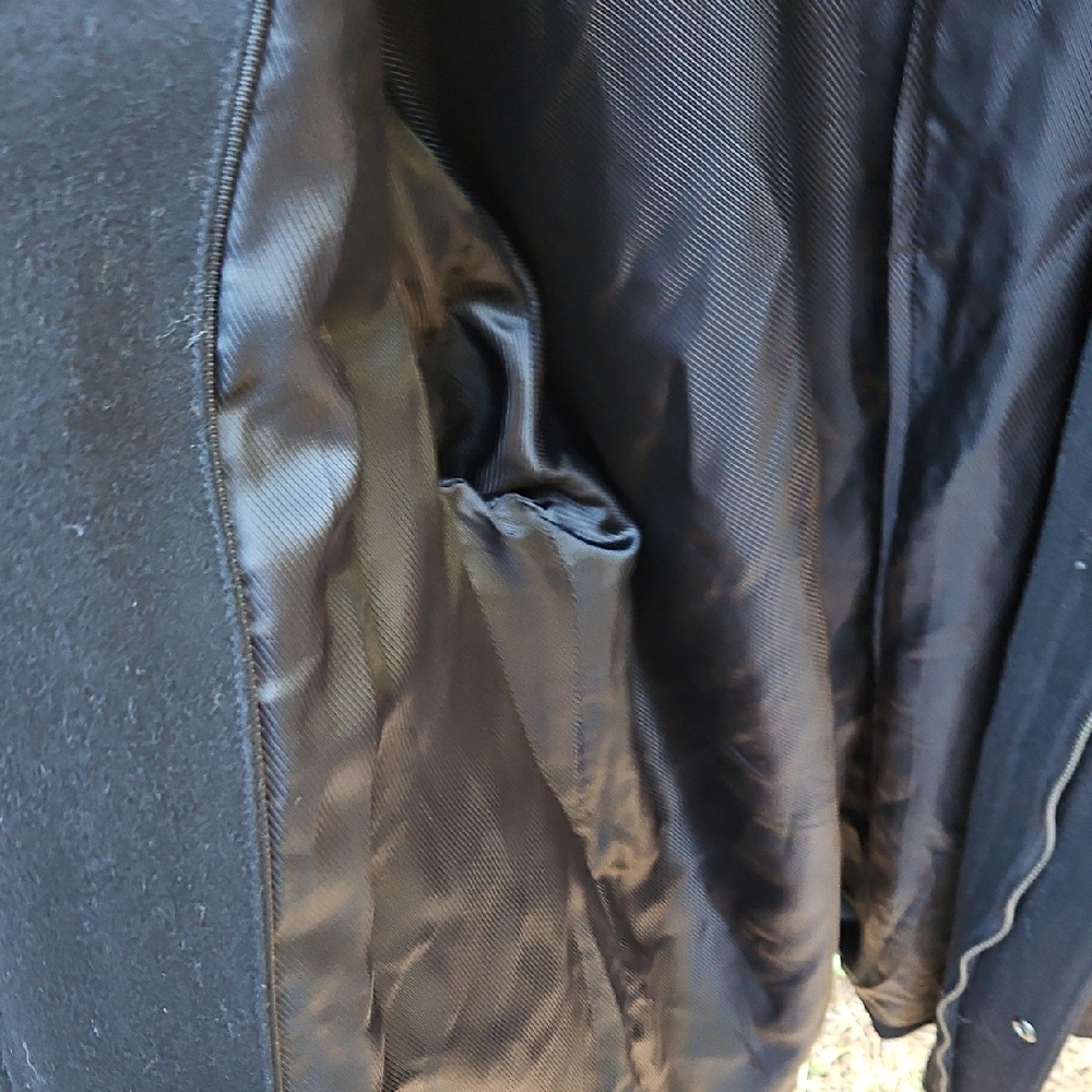 Vintage Express Men's Size Large Military Style Wool Black Field Jacket Coat - Picture 13 of 17